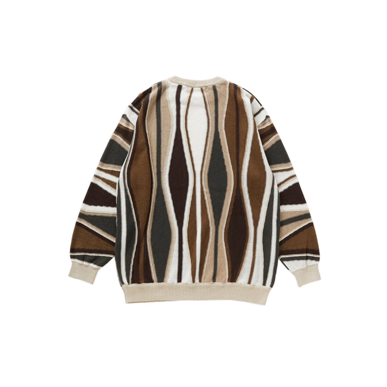 Children of the discordance 22SS 7G FEATHER STRIPE KNIT PULLOVER