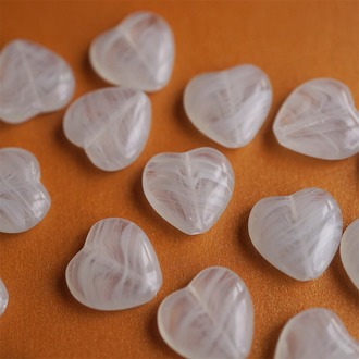 浅灰条纹mix常规复古爱心捷克珠玻璃琉璃 15MM