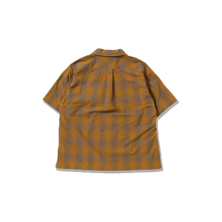 and wander 22SS dry check open shirt