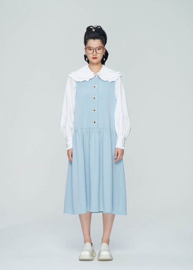 宽松娃娃背心裙