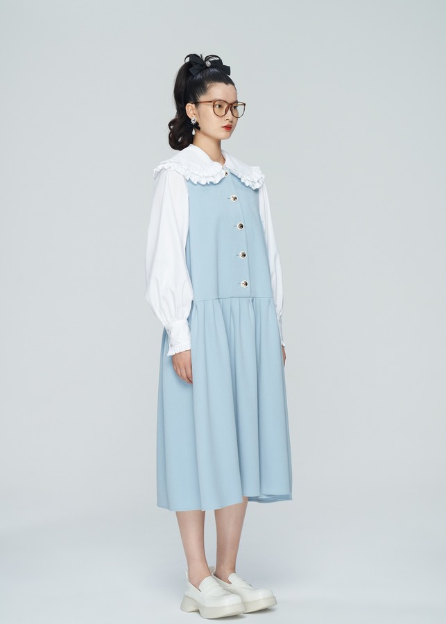 宽松娃娃背心裙