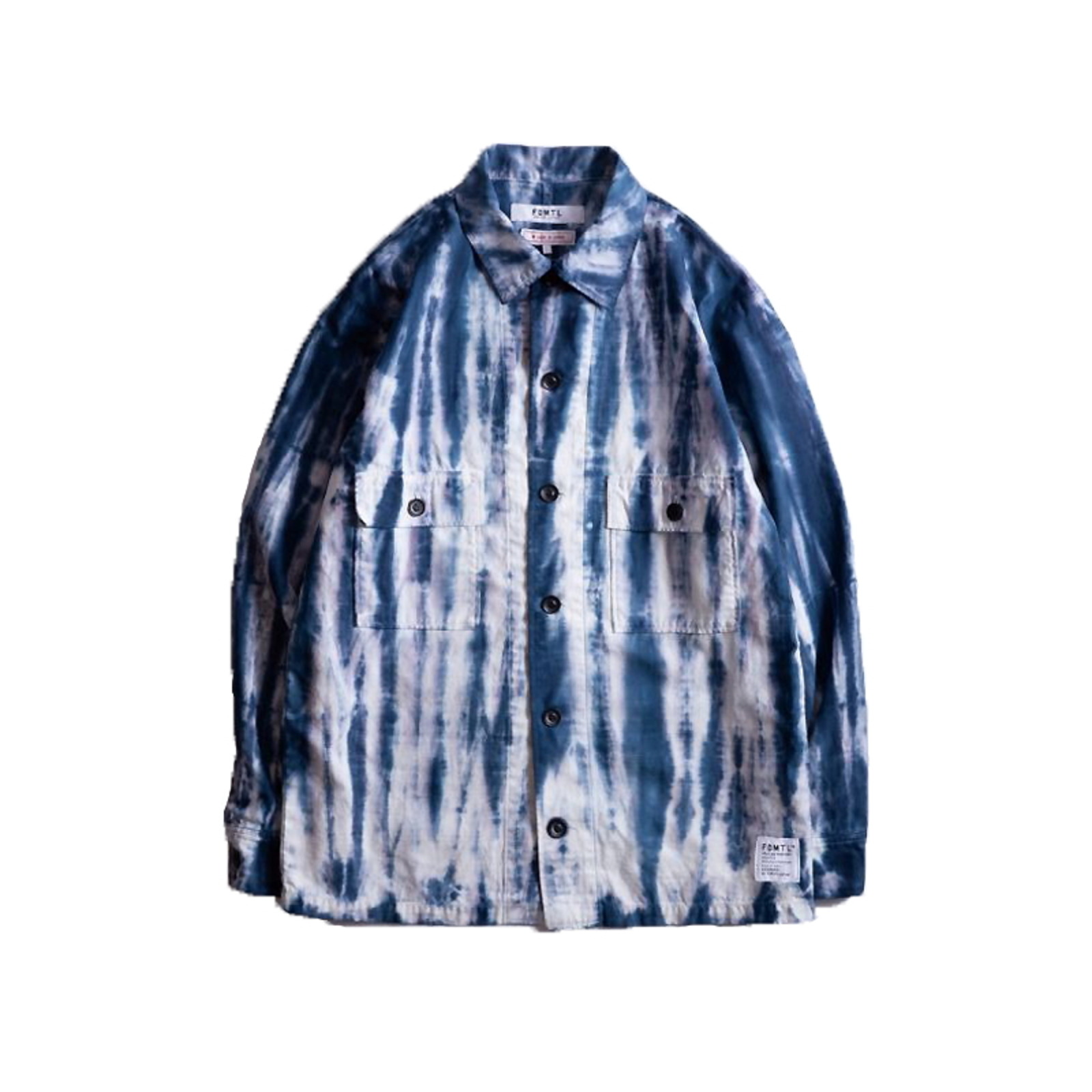 FDMTL 22SS TIE DYE MILITARY SHIRT-BLUE
