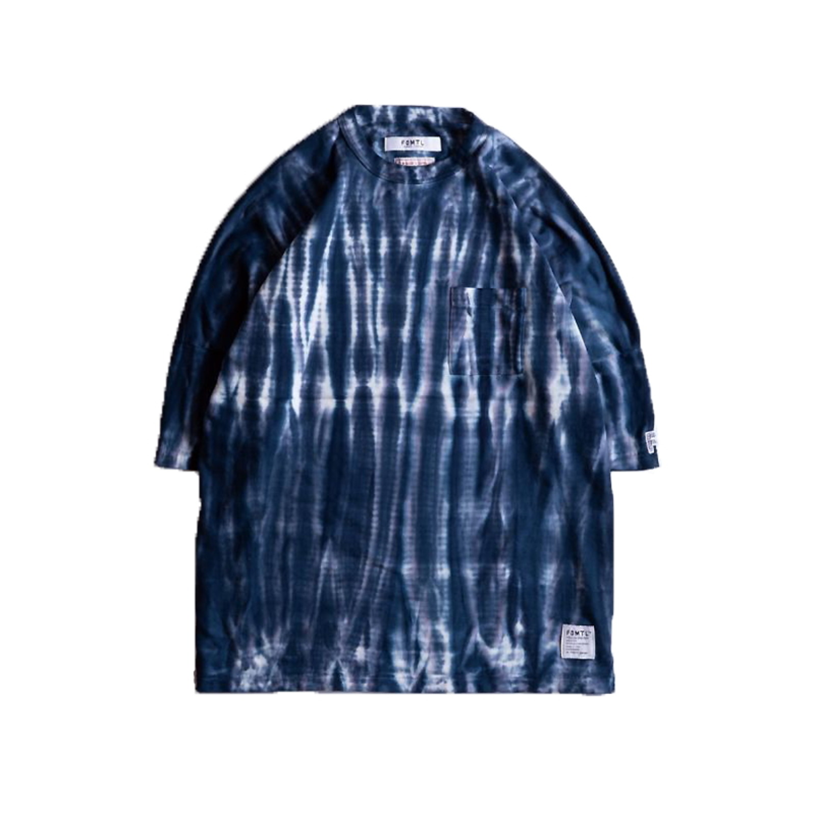 FDMTL 22SS TIE DYE WIDE TEE-NAVY