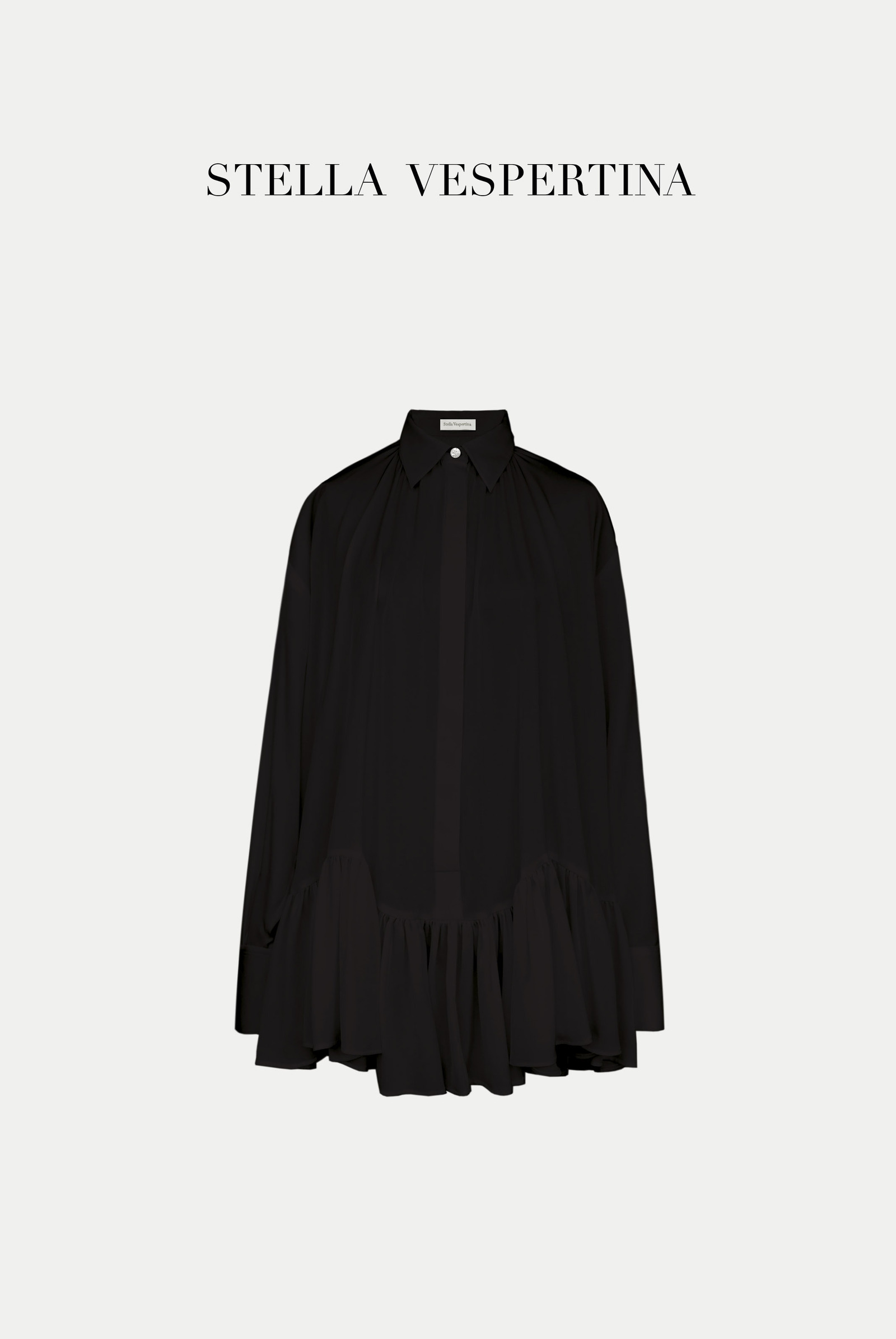 真丝荷叶边连衣裙