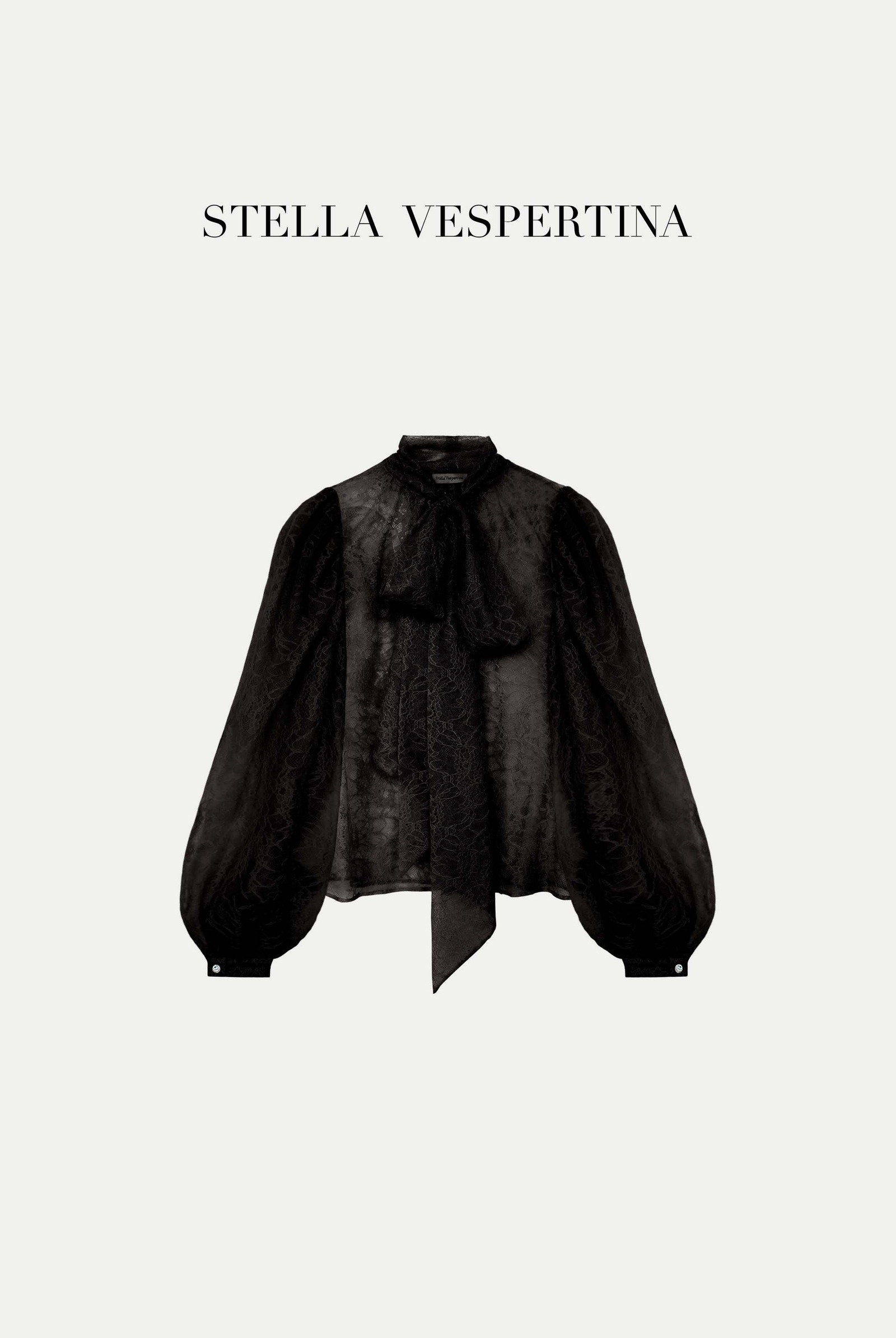 蕾丝泡泡袖上衣-2