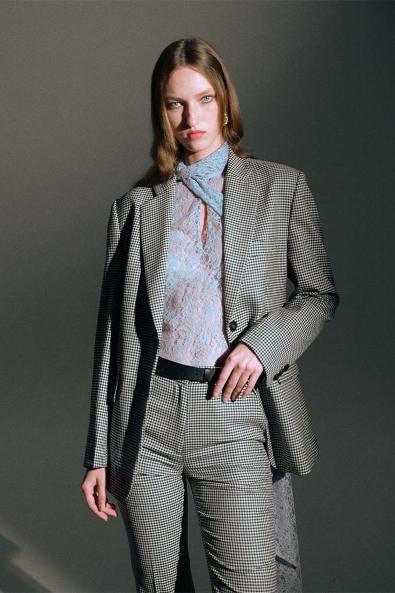 羊毛剪裁长裤-2