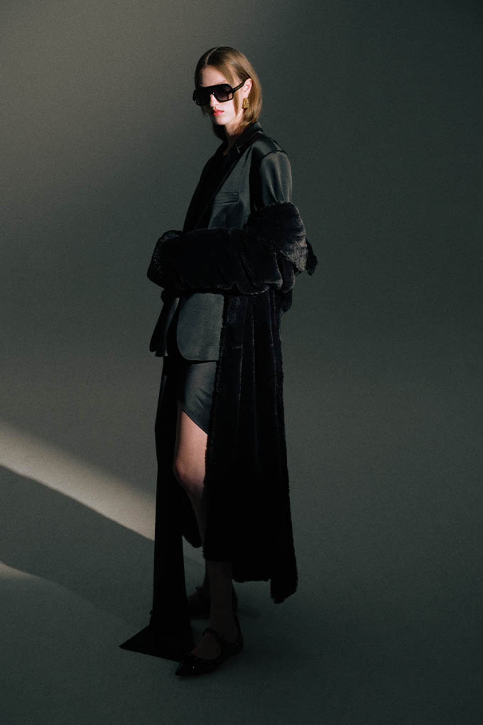 缎面大廓形西装-2