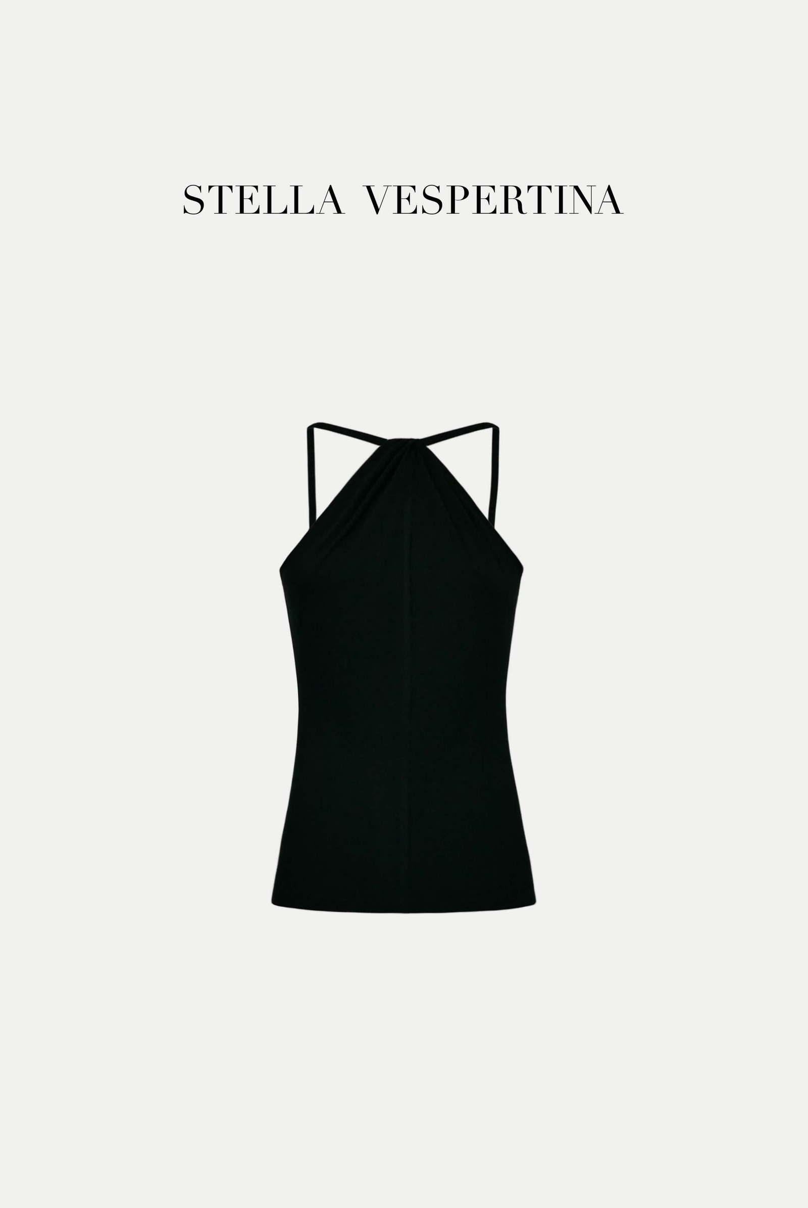 针织褶饰挂脖上衣-2