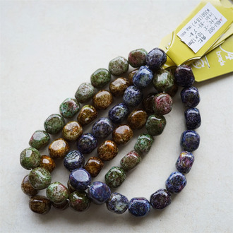 短方异形多面小号~油画染高级配色日本采购高品质配件树脂 10X12MM