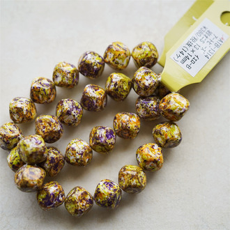 菱形立体多面珠中号~油画染高级配色日本树脂采购高品质配件 13X14MM