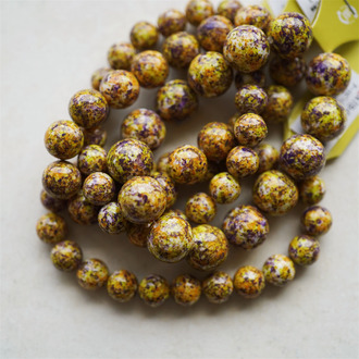 高级配色感圆珠~油画染高级配色日本采购树脂制高品质配件