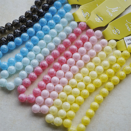 常规百搭圆珠多尺寸入~糖霜配色彩色日本进口高品质配件树脂珠