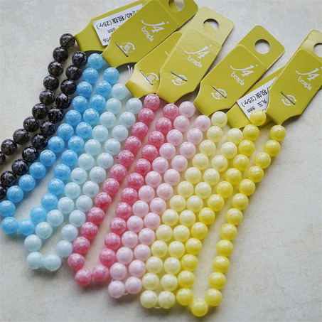 常规百搭圆珠多尺寸入~糖霜配色彩色日本进口高品质配件树脂珠-1