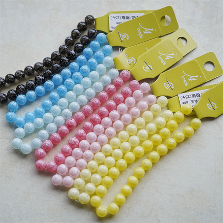 常规百搭圆珠多尺寸入~糖霜配色彩色日本进口高品质配件树脂珠-3