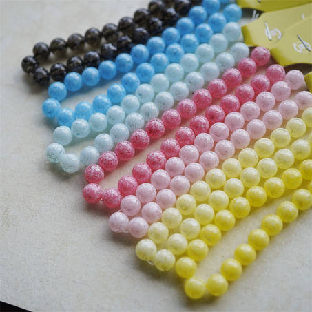常规百搭圆珠多尺寸入~糖霜配色彩色日本进口高品质配件树脂珠-5