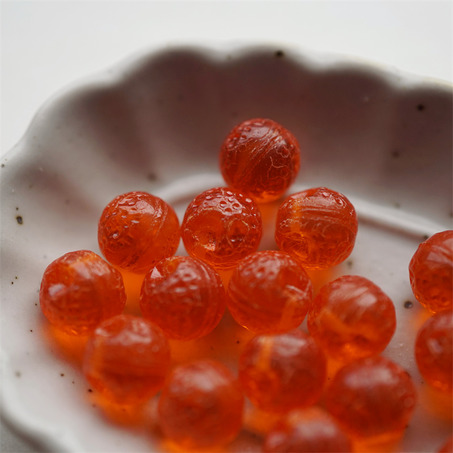 透橘色~夏日小橙子捷克珠玻璃琉璃珠 10MM-3