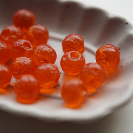 透橘色~夏日小橙子捷克珠玻璃琉璃珠 10MM-5