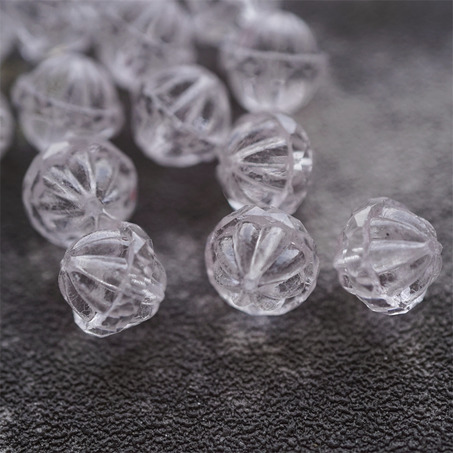 透明感冰块风~立体浮雕切面捷克珠玻璃琉璃珠星球土星珠 12X14MM-6