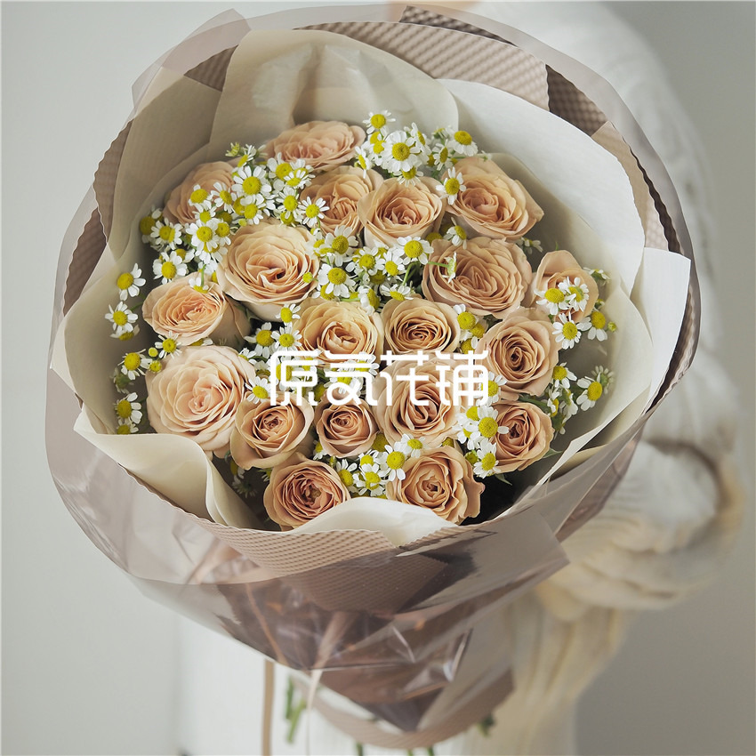 原气花铺-花店-上海-北京卡布奇诺--卡布奇诺玫瑰花束-1