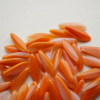 橙色系渐变mix~剑形珠匕首珠捷克珠玻璃琉璃 5X16MM