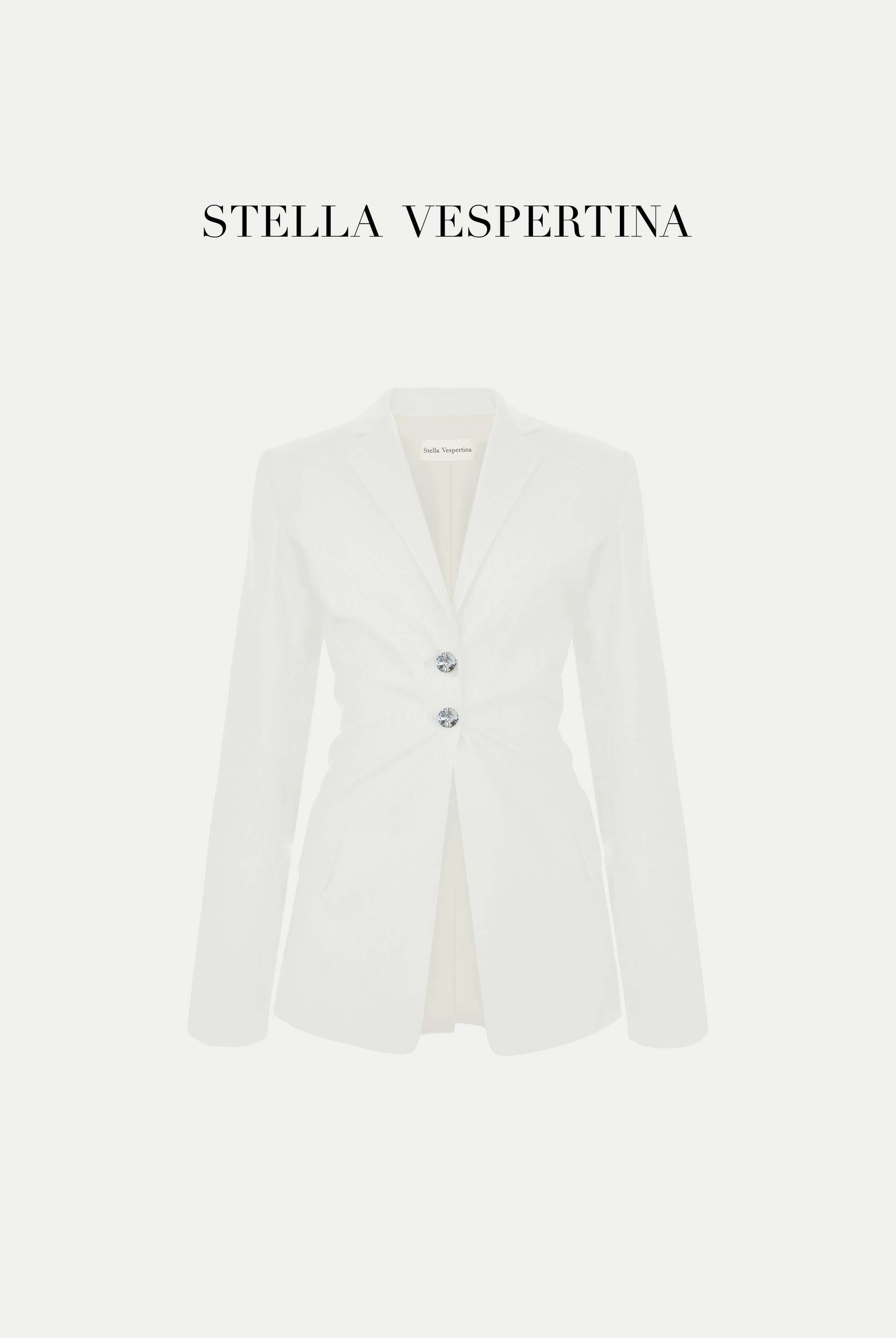 晶饰纽扣剪裁西装-5