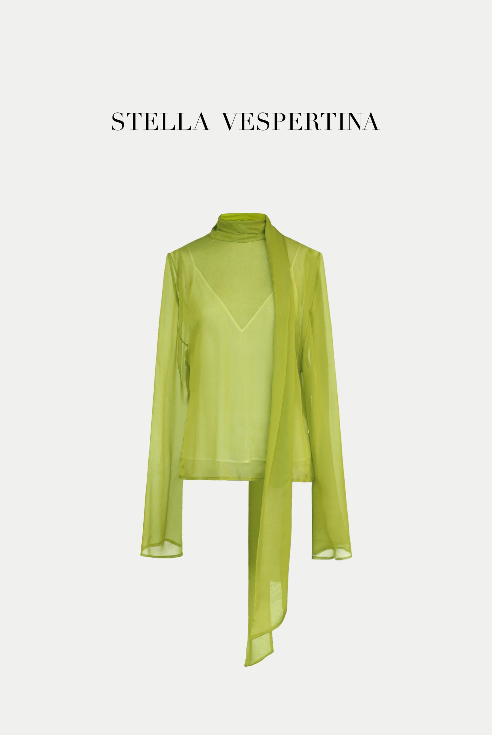 真丝飘带上衣-3