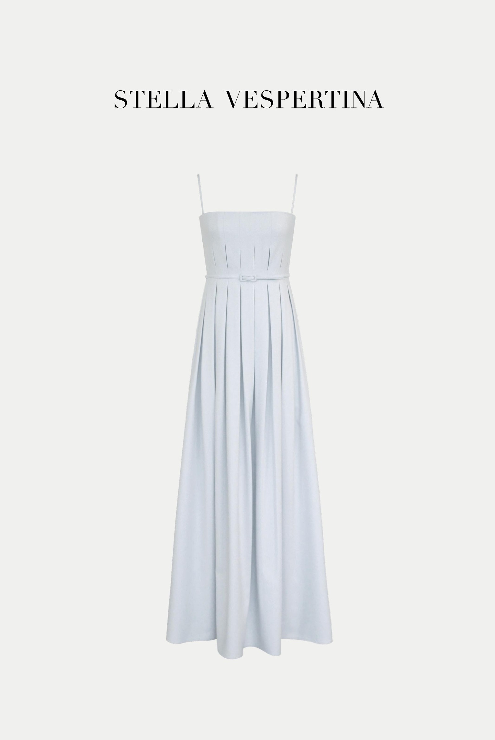 褶饰系腰带连衣裙-3