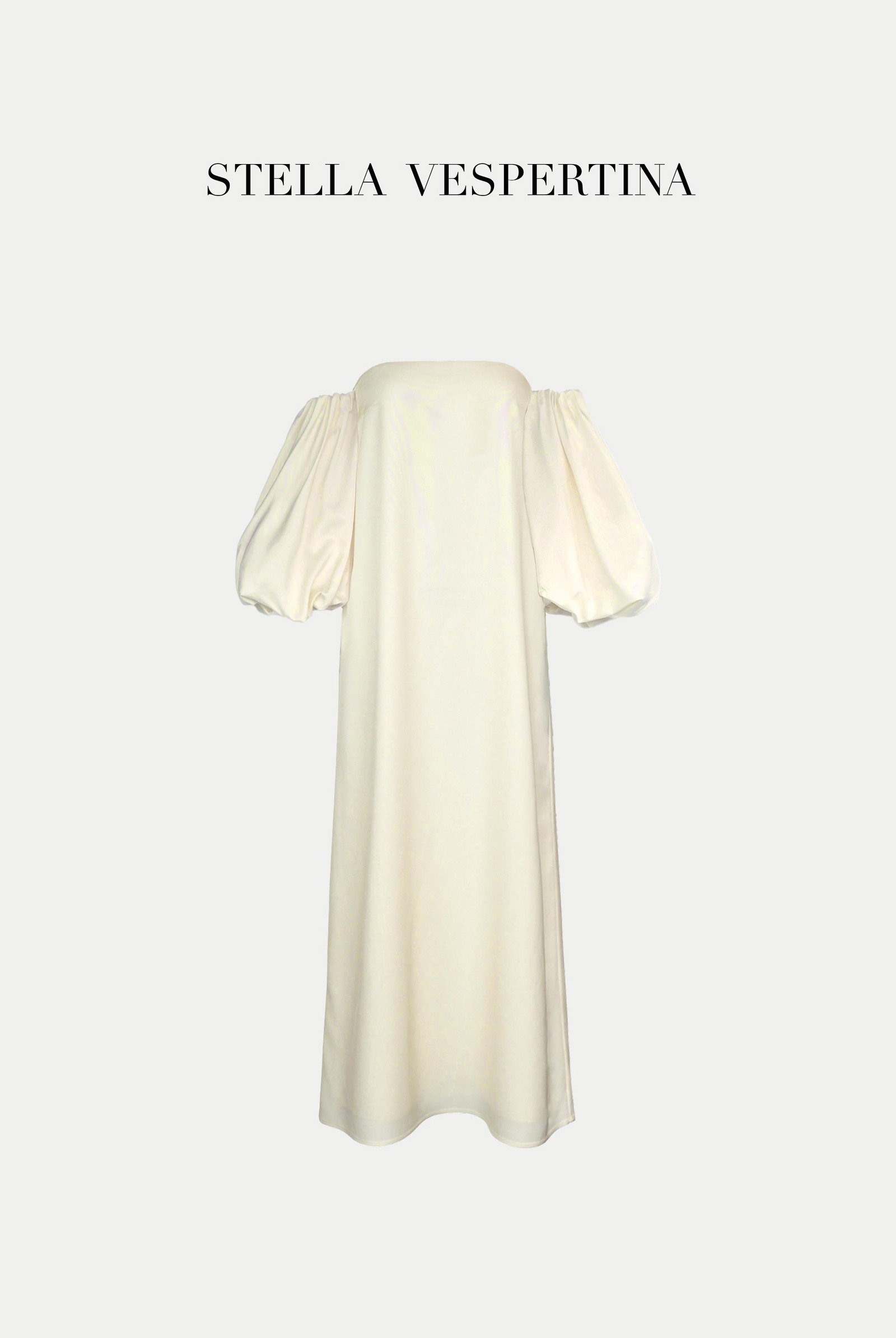 泡泡袖抹胸连衣裙-3