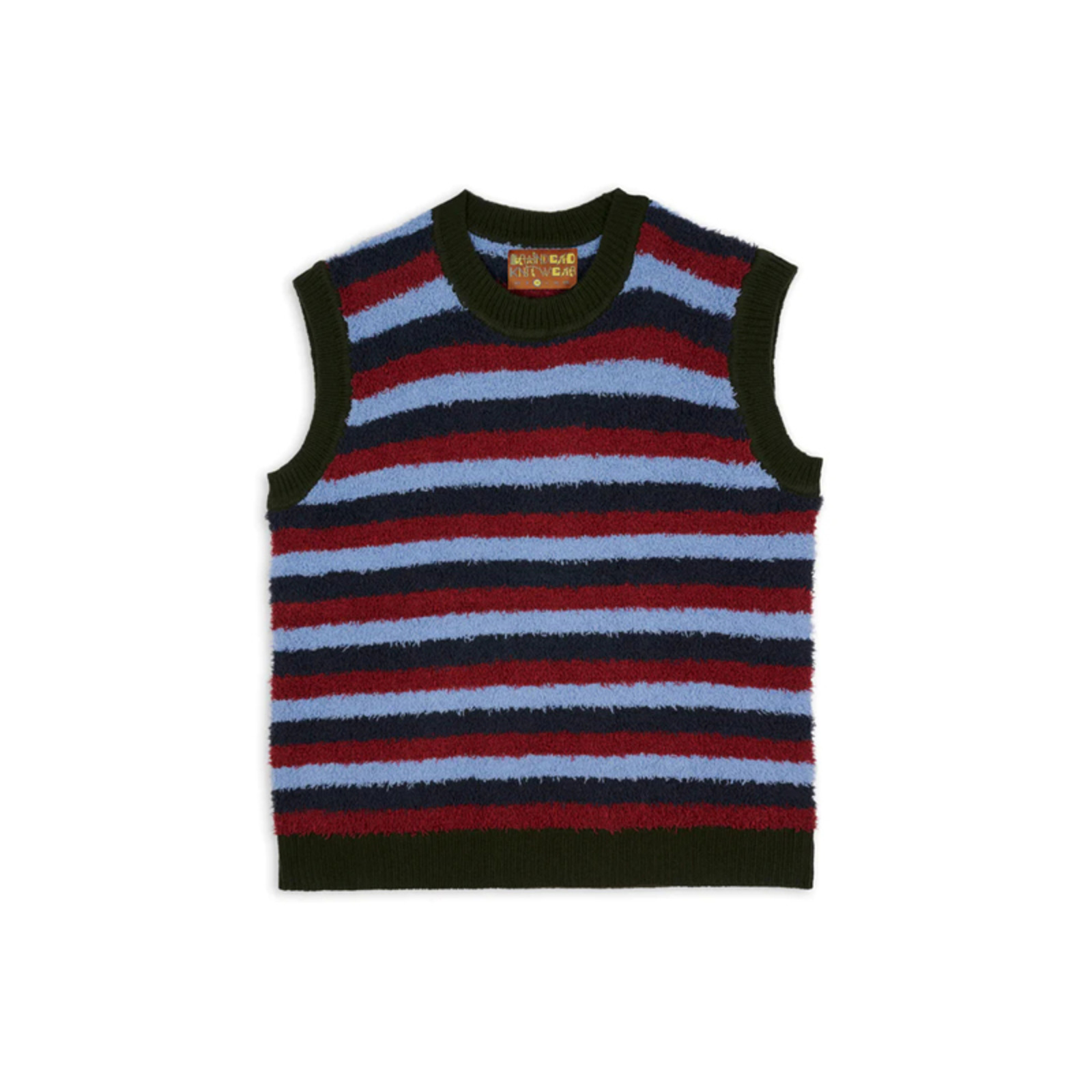 Brain Dead 22FW TEDDY FUR STRIPED VEST