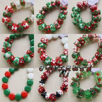 圣诞系列！日本艺术家灯工珠合集【1】独家代理授权 灯工玻璃琉璃串珠手作材料饰品配件DIY