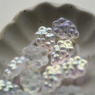 幻彩月光白~质感葡萄吊坠水果捷克珠玻璃琉璃 16x11MM