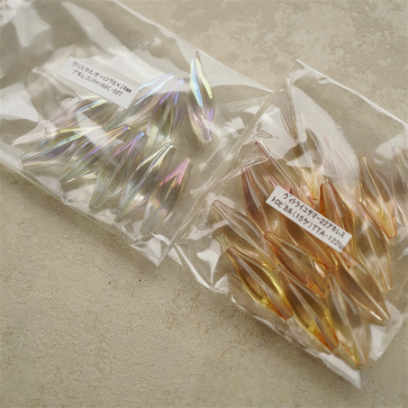 特别梭形扭扭立体树脂珠~日本进口高品质配件树脂珠 24X8MM-2
