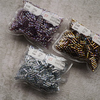 多色入~日本火彩彩色米珠管珠玻璃琉璃珠 6MM 日本采购