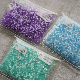 多色入~日本丝绸色米珠玻璃琉璃珠 2.5MM 日本采购 11/0 cut
