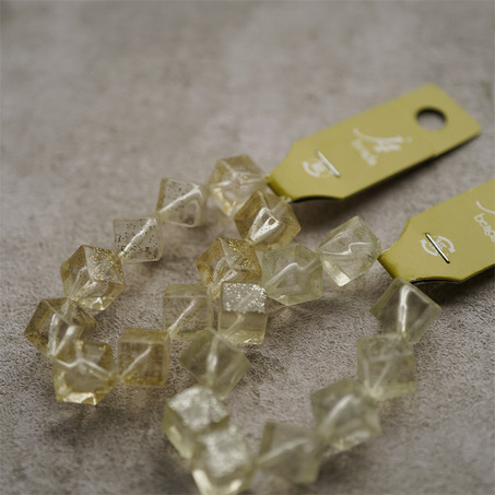 可爱立方体~闪粉系列日本进口高品质配件树脂珠 10MM-5