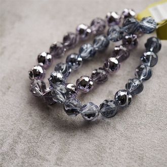 绝美金属闪亮光泽异形波浪圆珠~日本进口高品质配件树脂珠 11MM