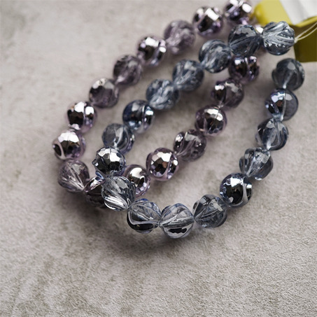 绝美金属闪亮光泽异形波浪圆珠~日本进口高品质配件树脂珠 11MM-4