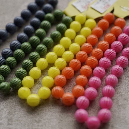 限定！细条纹系列~波子泡泡糖系列日本采购品牌配件绝美树脂圆珠 10MM