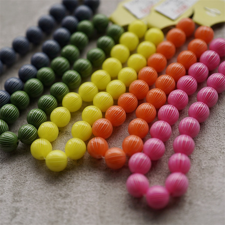 限定！细条纹系列~波子泡泡糖系列日本采购品牌配件绝美树脂圆珠 10MM-2