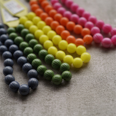 限定！细条纹系列~波子泡泡糖系列日本采购品牌配件绝美树脂圆珠 10MM-6