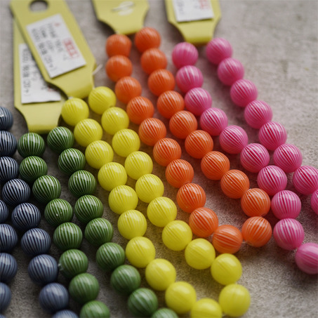 限定！细条纹系列~波子泡泡糖系列日本采购品牌配件绝美树脂圆珠 10MM-7