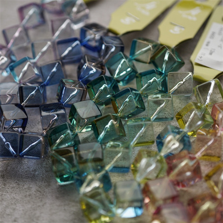 绝美渐变幻彩透明感立方体~日本进口高品质配件树脂珠-6