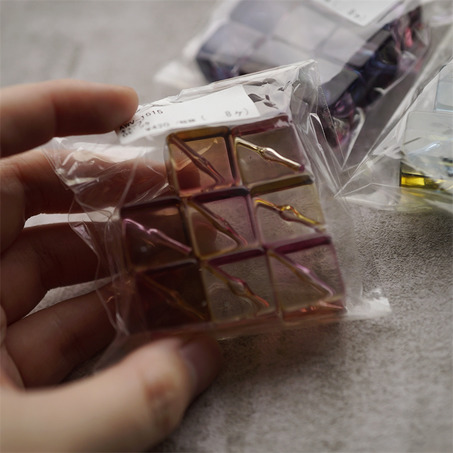 绝美渐变幻彩透明感立方体~日本进口高品质配件树脂珠-10