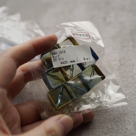 绝美渐变幻彩透明感立方体~日本进口高品质配件树脂珠-12