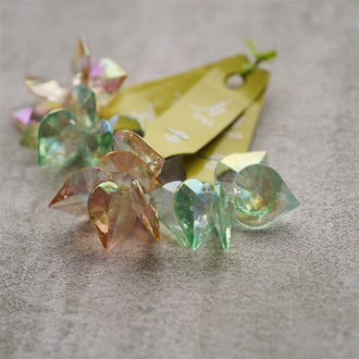 透感立体切面爱心吊坠~日本进口高品质配件树脂珠 21X22MM