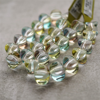 立体风车珠透明感彩虹色~日本进口高品质配件树脂珠 16MM