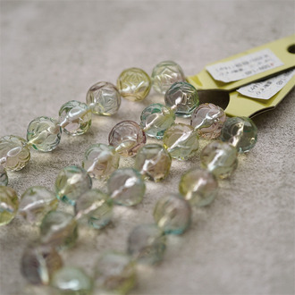 蔷薇玫瑰圆珠透明感彩虹色~日本进口高品质配件树脂珠 14MM