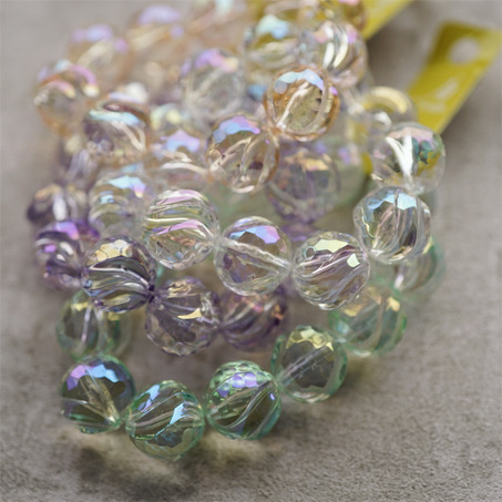 透明感多色入彩色幻彩异形波浪夸张珠珠~日本进口高品质配件树脂珠-2