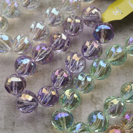 透明感多色入彩色幻彩异形波浪夸张珠珠~日本进口高品质配件树脂珠-5
