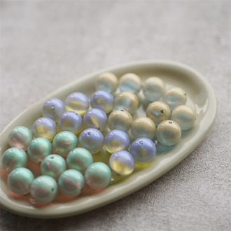 银河偏光星光梦幻圆珠~日本进口高品质配件树脂珠